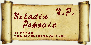 Miladin Popović vizit kartica